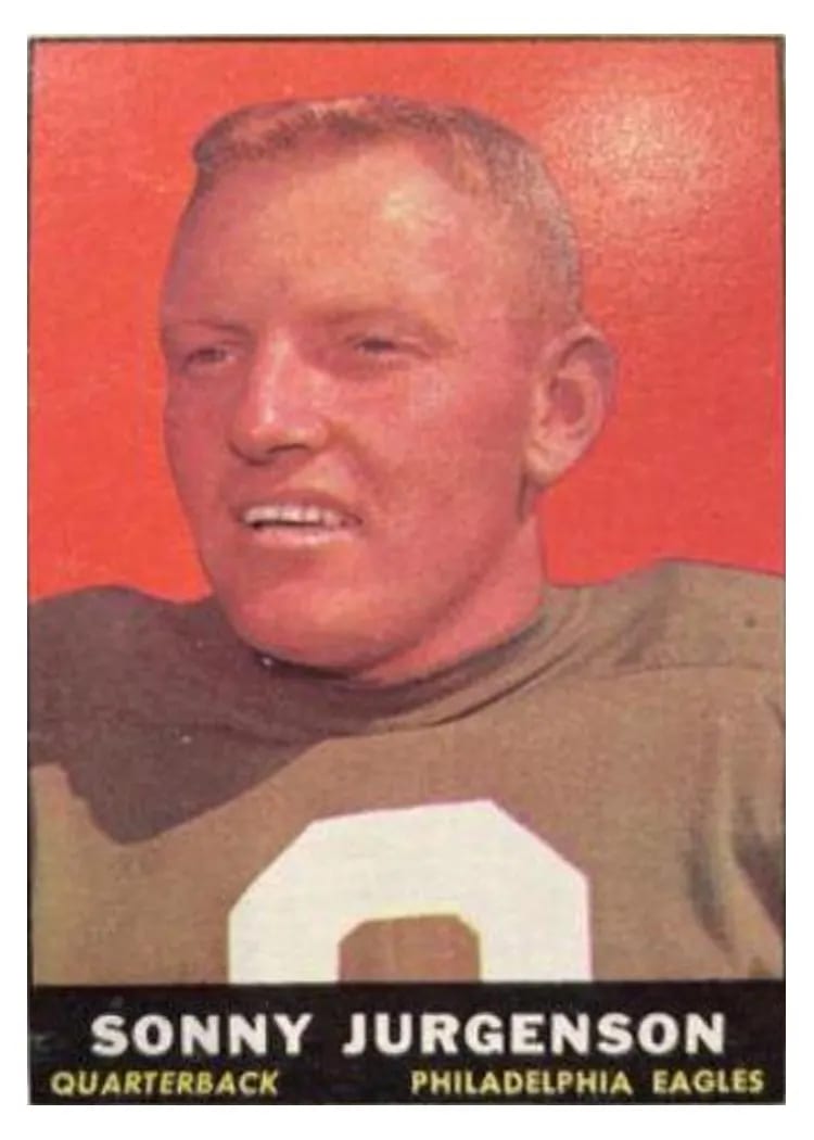 1961 Topps Sonny Jurgenson #95 card