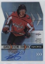 2023-24 Upper Deck Synergy Greater Than Signatures Sonny Milano #GT-SM card