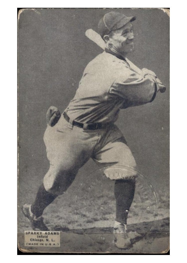 1925 Exhibits Sparky Adams card