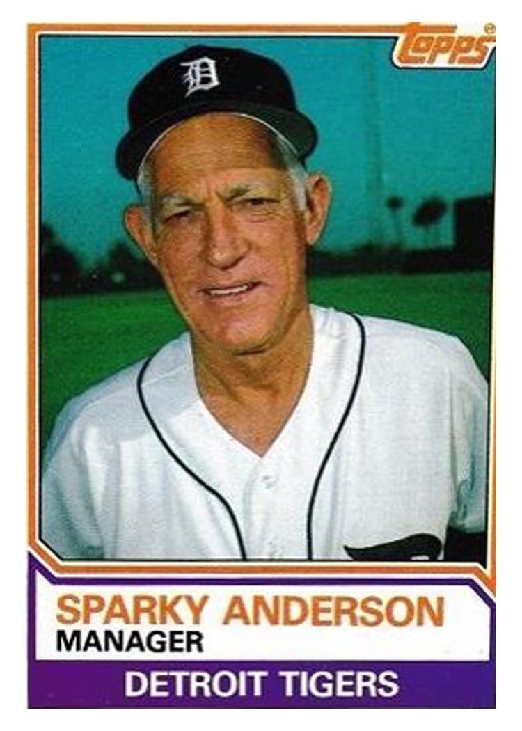 1983 Topps Sparky Anderson #666 card