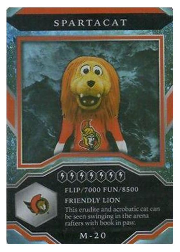 2021-22 Upper Deck MVP Mascot Gaming Cards Spartacat #M-20 card