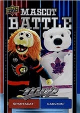 2025-26 Upper Deck MVP Mascot Battle Spartacat/Carlton the Bear #MB-9 card