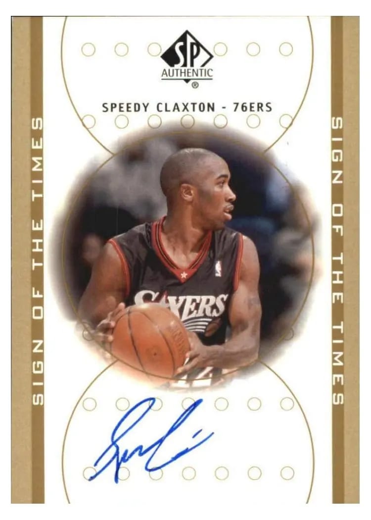 2000 SP Authentic Sign of the Times Speedy Claxton #SC card