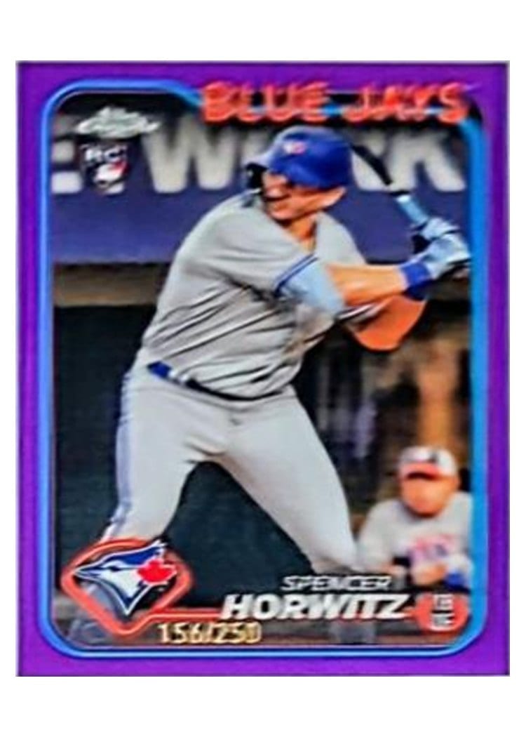 2024 Topps Chrome Base Set Spencer Horwitz Purple Refractor #26 card