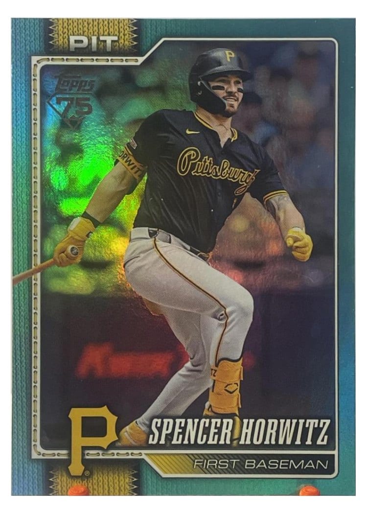 2026 Topps Base Set Spencer Horwitz Aqua Rainbow #77 card