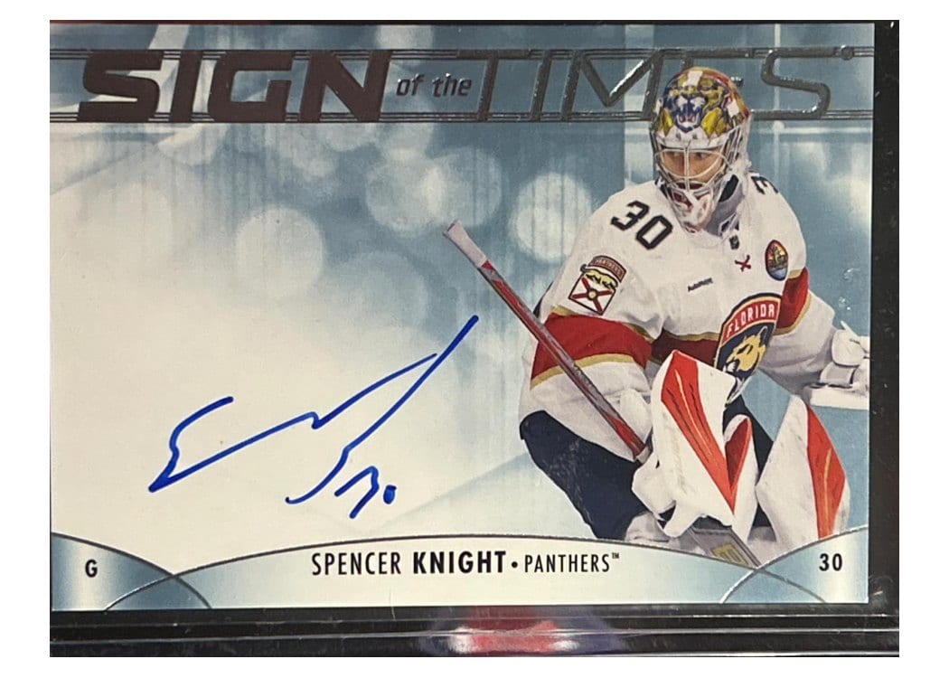 2023-24 SP Authentic Sign of the Times Auto Spencer Knight #SOTT-SK card