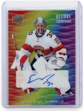 2023-24 Upper Deck Allure Color Flow Full Rainbow Auto Spencer Knight #CFA-SK card