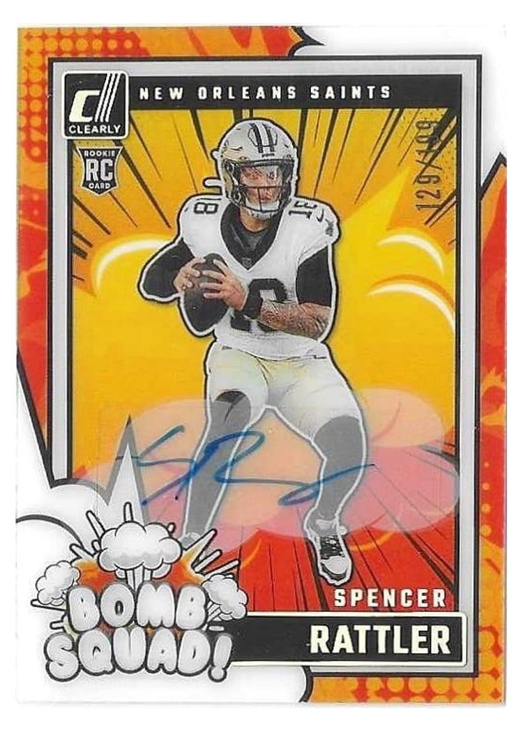 2024 Clearly Donruss Bomb Squad Spencer Rattler #8 card