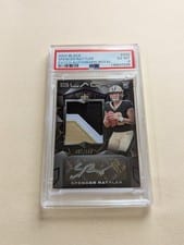 2024 Panini Black Rookie Patch Autographs Spencer Rattler #203 card