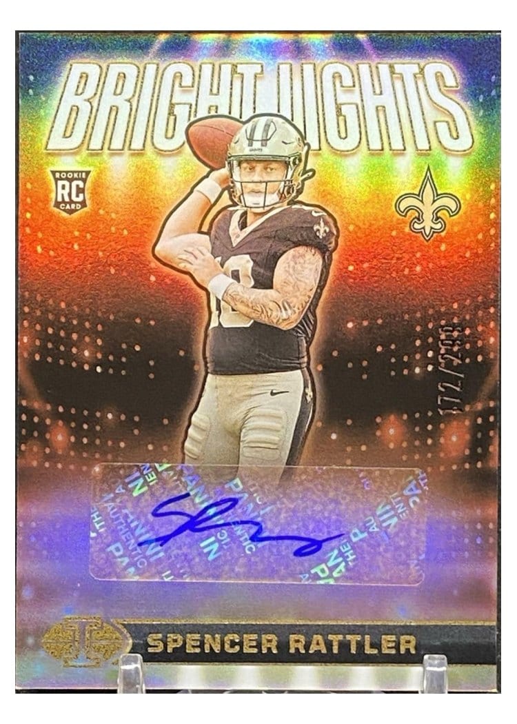 2024 Panini Illusions Bright Lights Signatures Spencer Rattler #3 card
