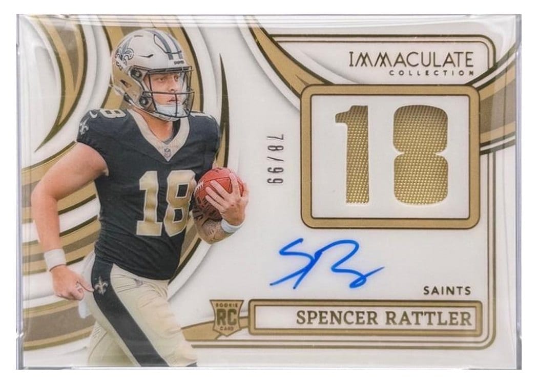 2024 Panini Immaculate Collection Immaculate Numbers Signatures Spencer Rattler #10 card