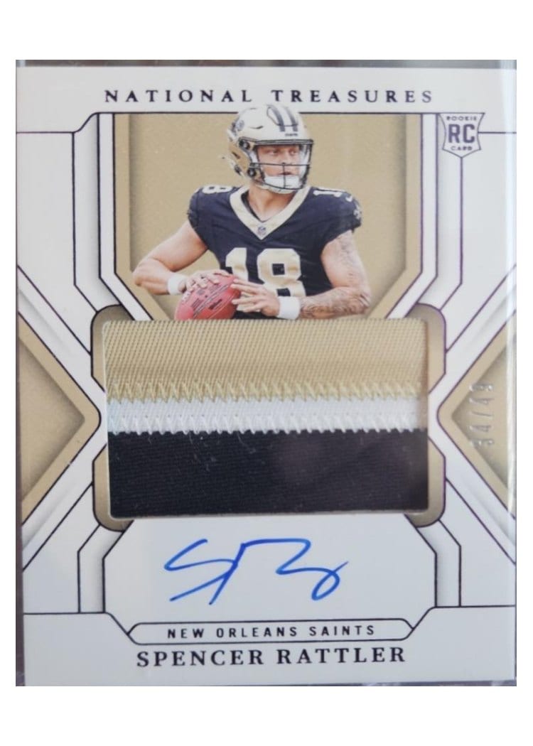 2024 Panini National Treasures Base Set Spencer Rattler #171 card