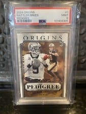 2024 Panini Origins Pedigree Spencer Rattler / Drew Brees #1 card