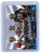 2024 Topps Chrome Cosmic Star Clusters Spencer Rattler / Drew Brees / Archie Manning #SCL-4 card