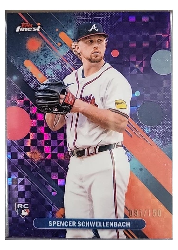 2025 Finest Base Set Spencer Schwellenbach Purple Checkerboard Refractor #43 card