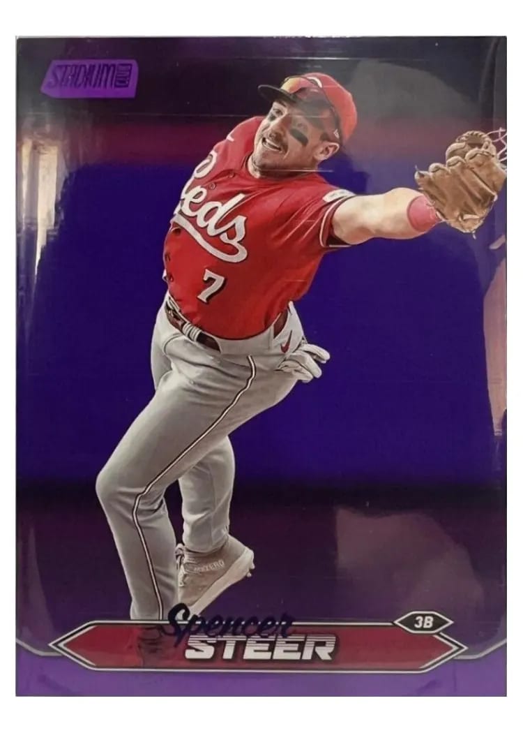 2024 Stadium Club Base Set Spencer Steer Purple #76 card