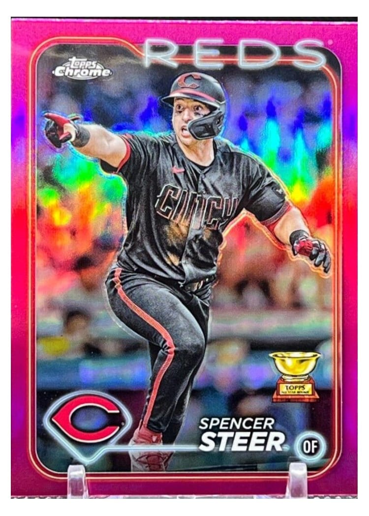 2024 Topps Chrome Spencer Steer #104 card