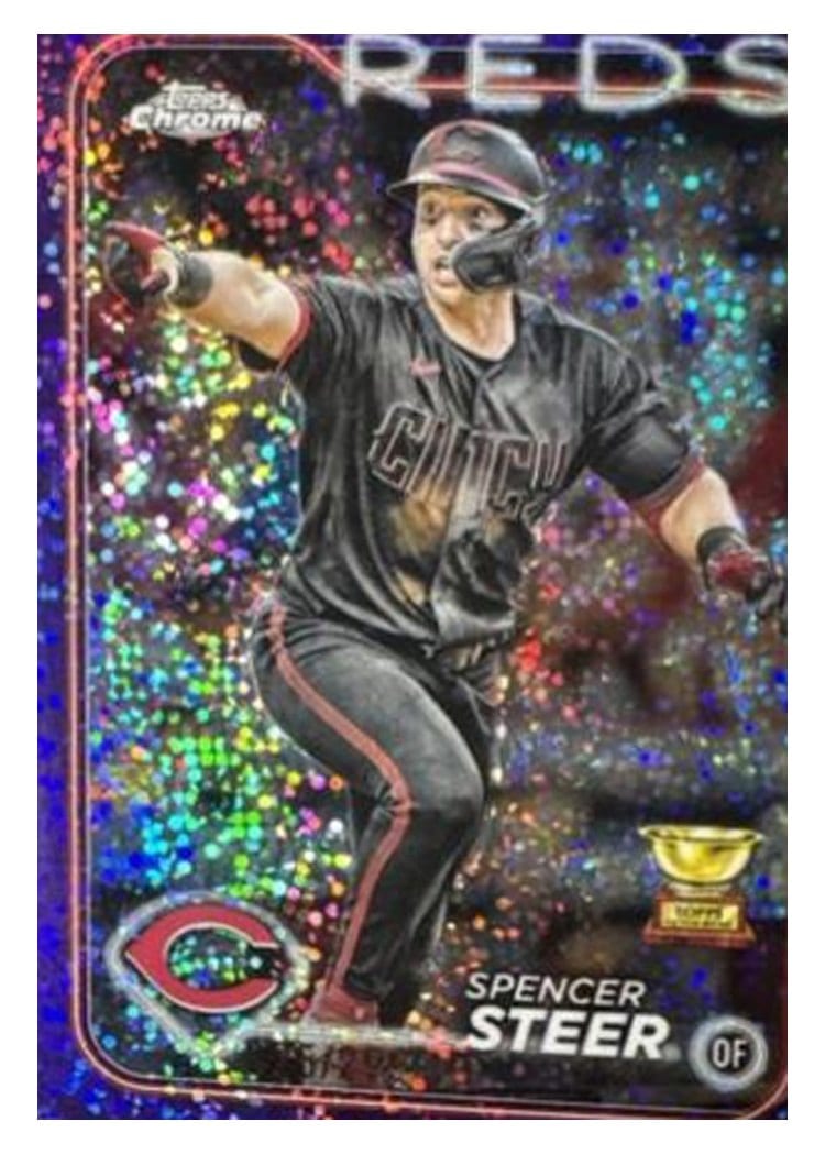 2024 Topps Chrome Spencer Steer #104 card
