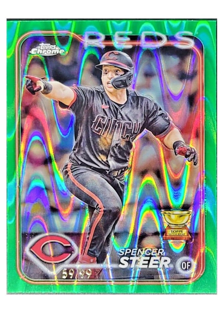 2024 Topps Chrome Spencer Steer #104 card