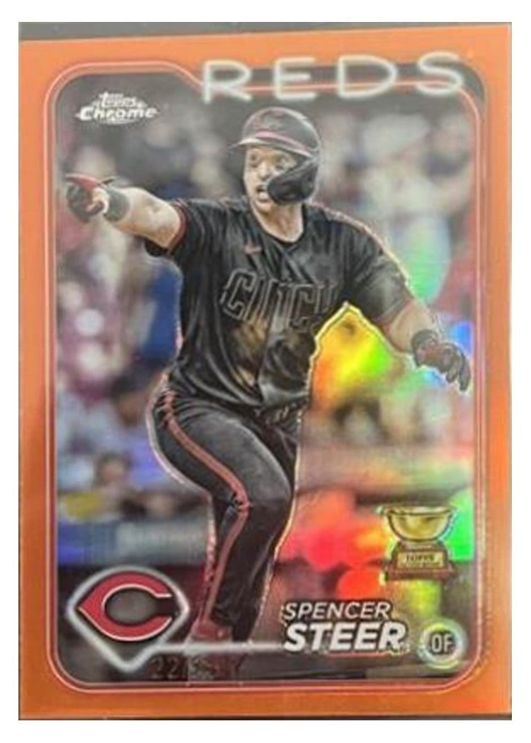 2024 Topps Chrome Spencer Steer #104 card