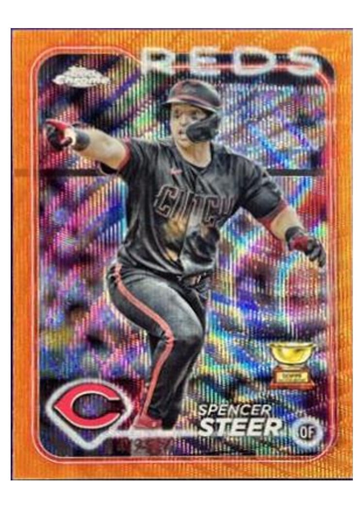 2024 Topps Chrome Spencer Steer #104 card