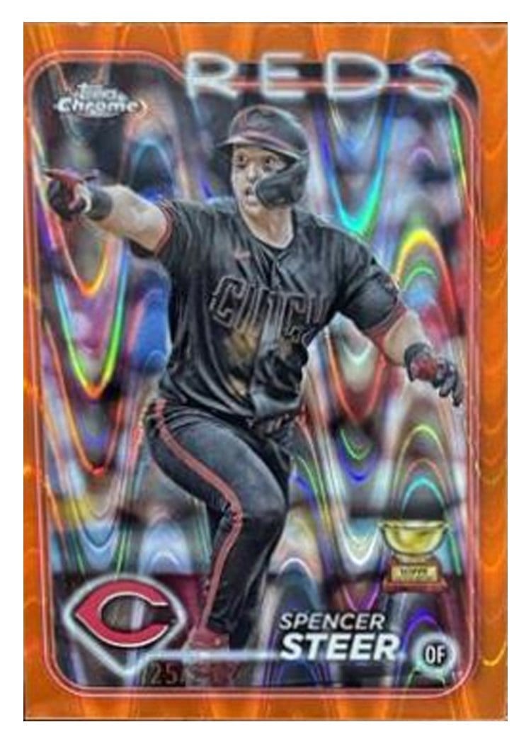 2024 Topps Chrome Spencer Steer #104 card