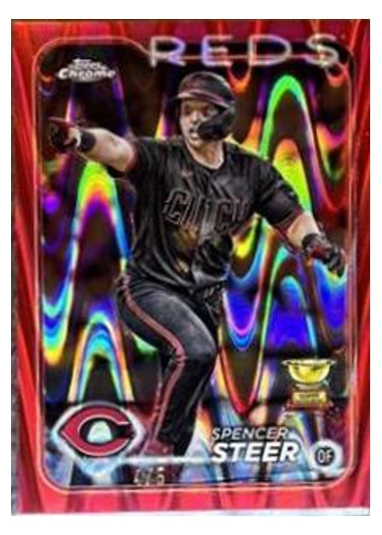 2024 Topps Chrome Spencer Steer #104 card