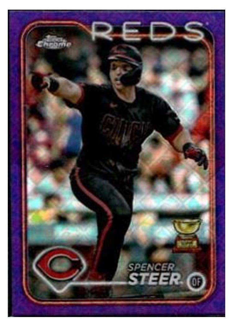 2024 Topps Chrome Spencer Steer #104 card
