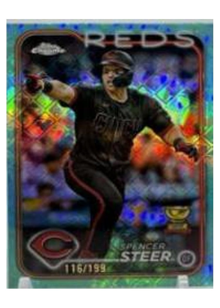 2024 Topps Chrome Spencer Steer #104 card