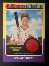 2024 Topps Heritage Clubhouse Collection Relic Spencer Steer #CCR-SS card
