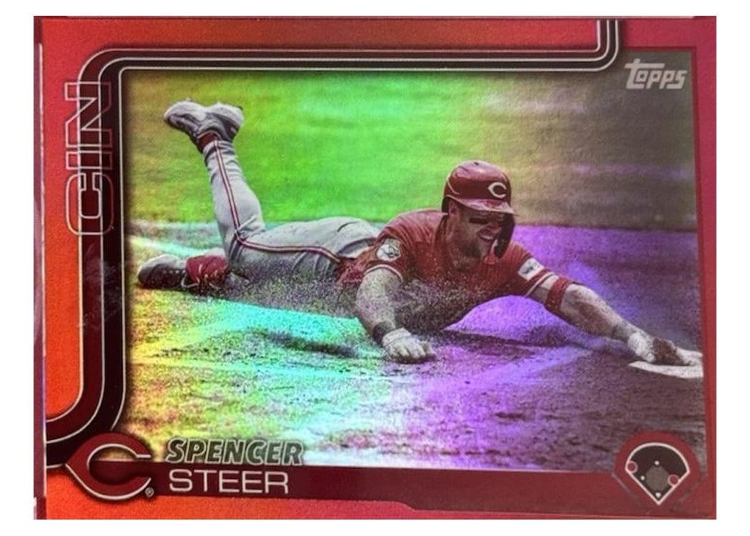 2025 Topps Base Set Spencer Steer #37 card