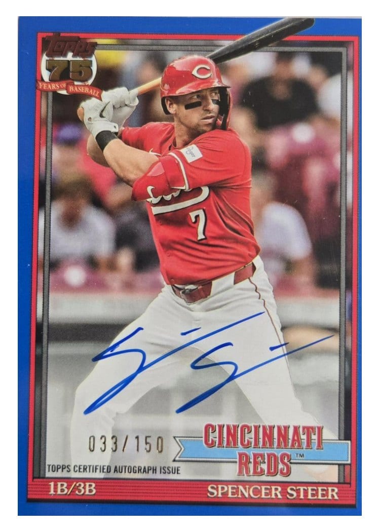 2026 Topps 1991 Topps Autographs Spencer Steer #91A-SST card