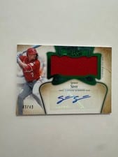 2026 Topps Tier One Autographed Tier One Jumbo Relics Spencer Steer #AT1JR-SS card