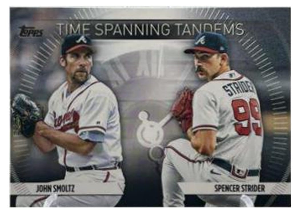 2023 Topps Update Time-Spanning Tandems Spencer Strider / John Smoltz #TS-19 card