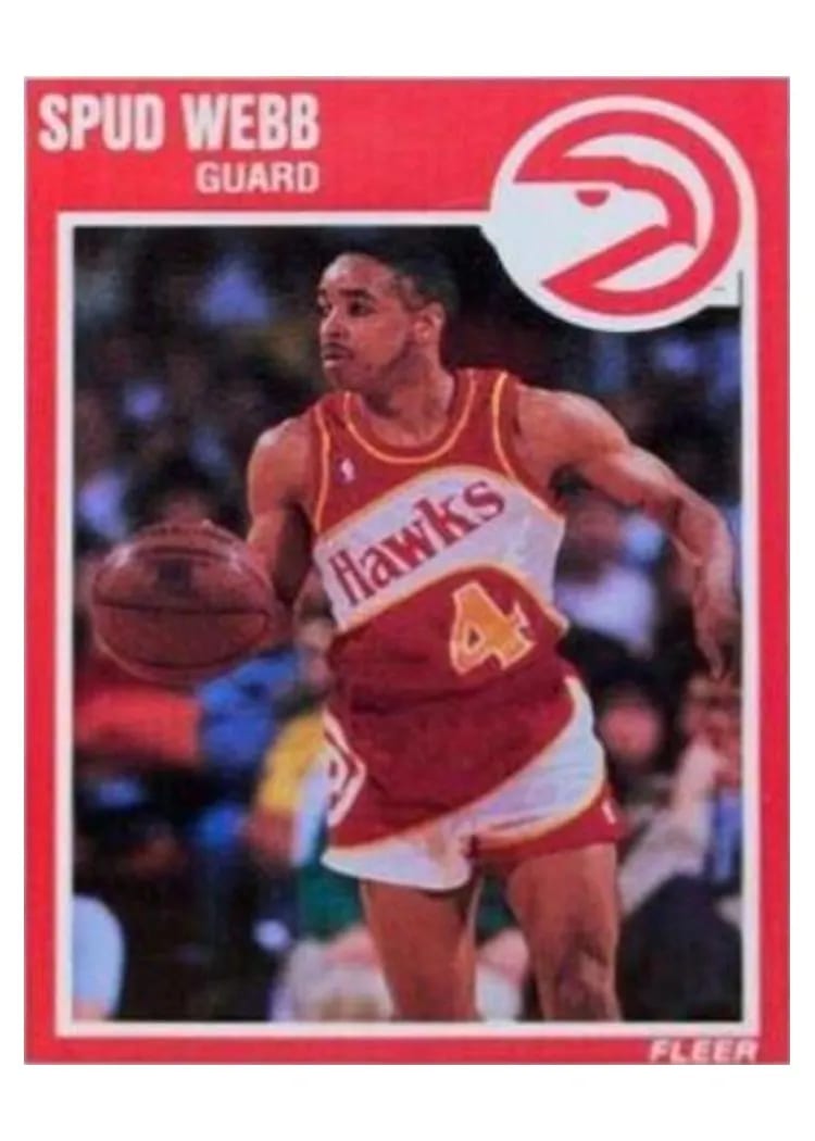 1989 Fleer Spud Webb #6 card