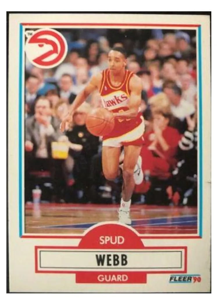 1990 Fleer Spud Webb #5 card