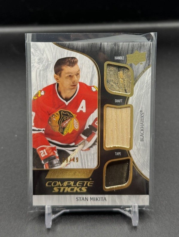 2024-25 Upper Deck Engrained Icons Complete Sticks Stan Mikita #CS-SM card