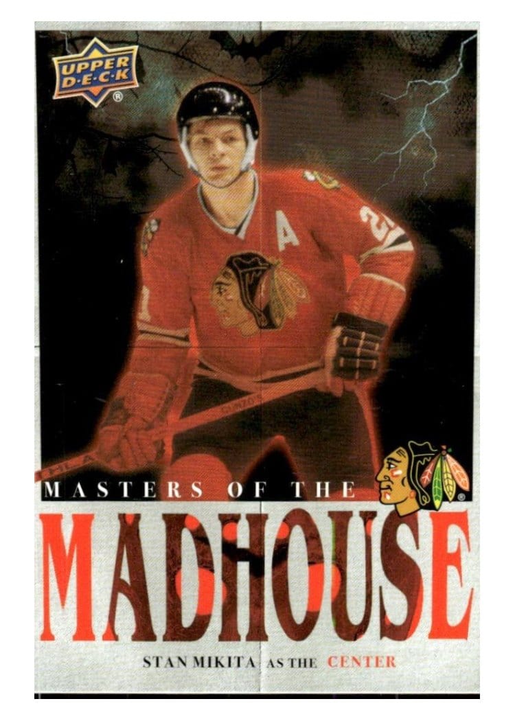 2025-26 Upper Deck Chicago Blackhawks Centennial Masters of the Madhouse Box Stan Mikita #MM-10 card
