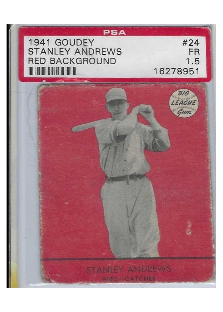 1941 Goudey Stanley Andrews #24 card