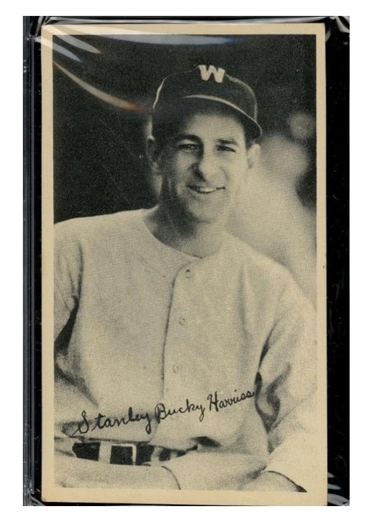 1936 National Chicle Fine Pens Stanley Bucky Harriss card