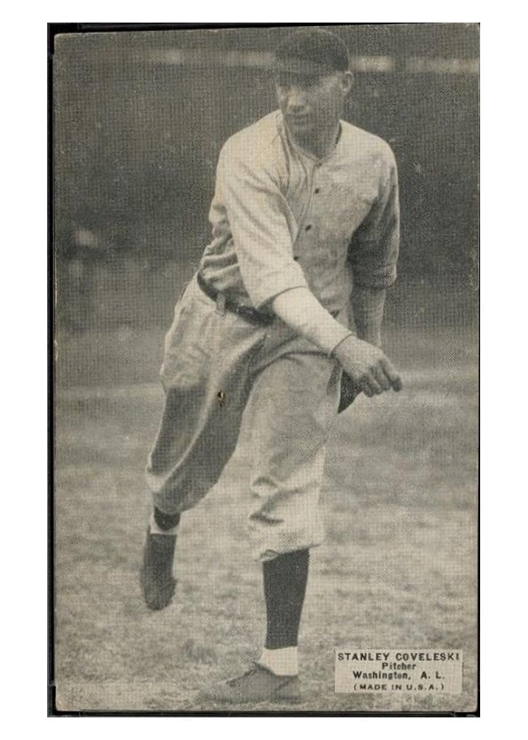 1925 Exhibits Stanley Coveleski card
