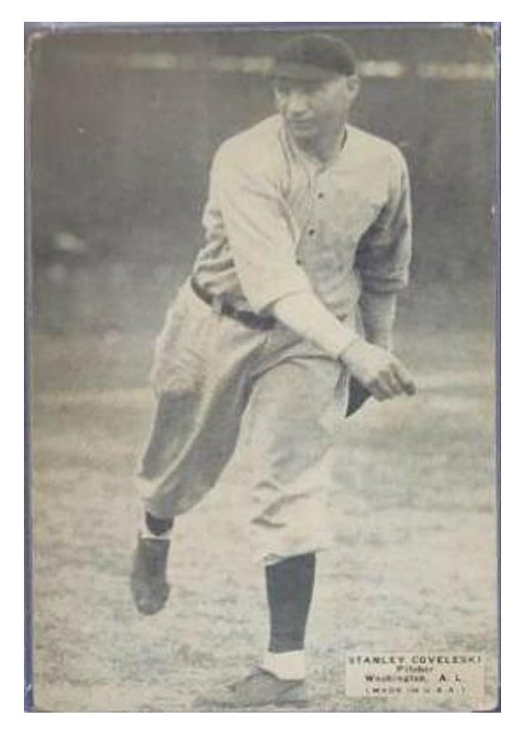 1926 Exhibits Stanley Coveleski card