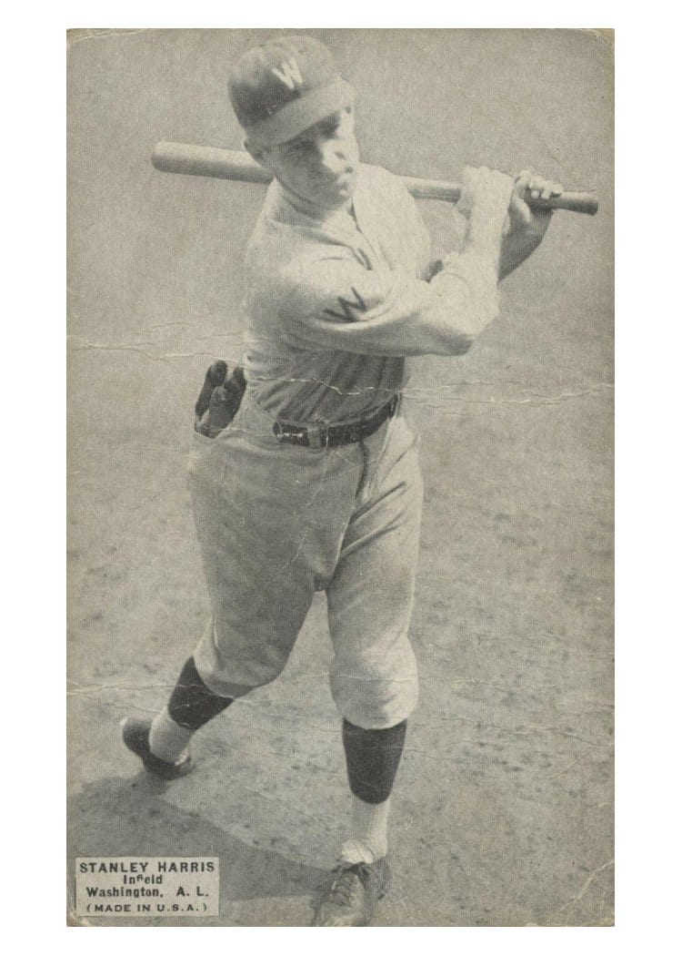 1925 Exhibits Stanley Harris card