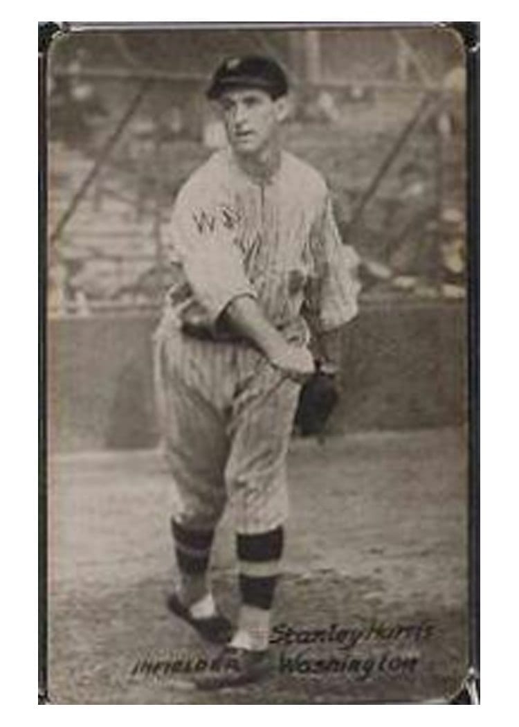1926 Exhibits Stanley Harris card