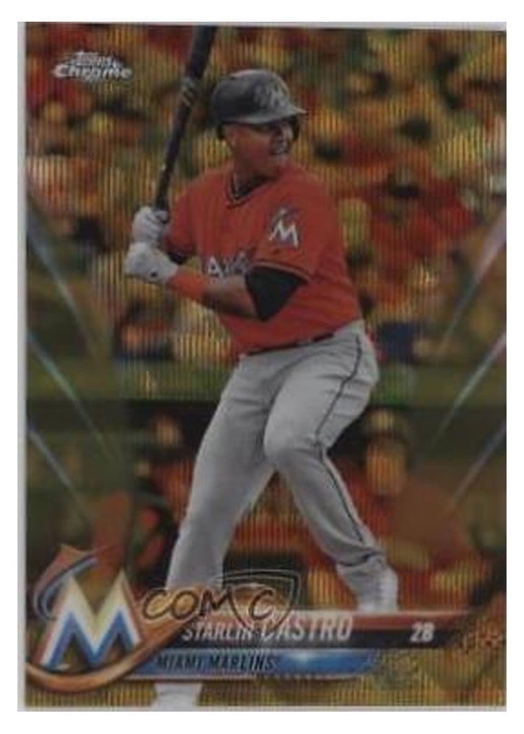 2018 Topps Chrome Base Set Starlin Castro #141 card