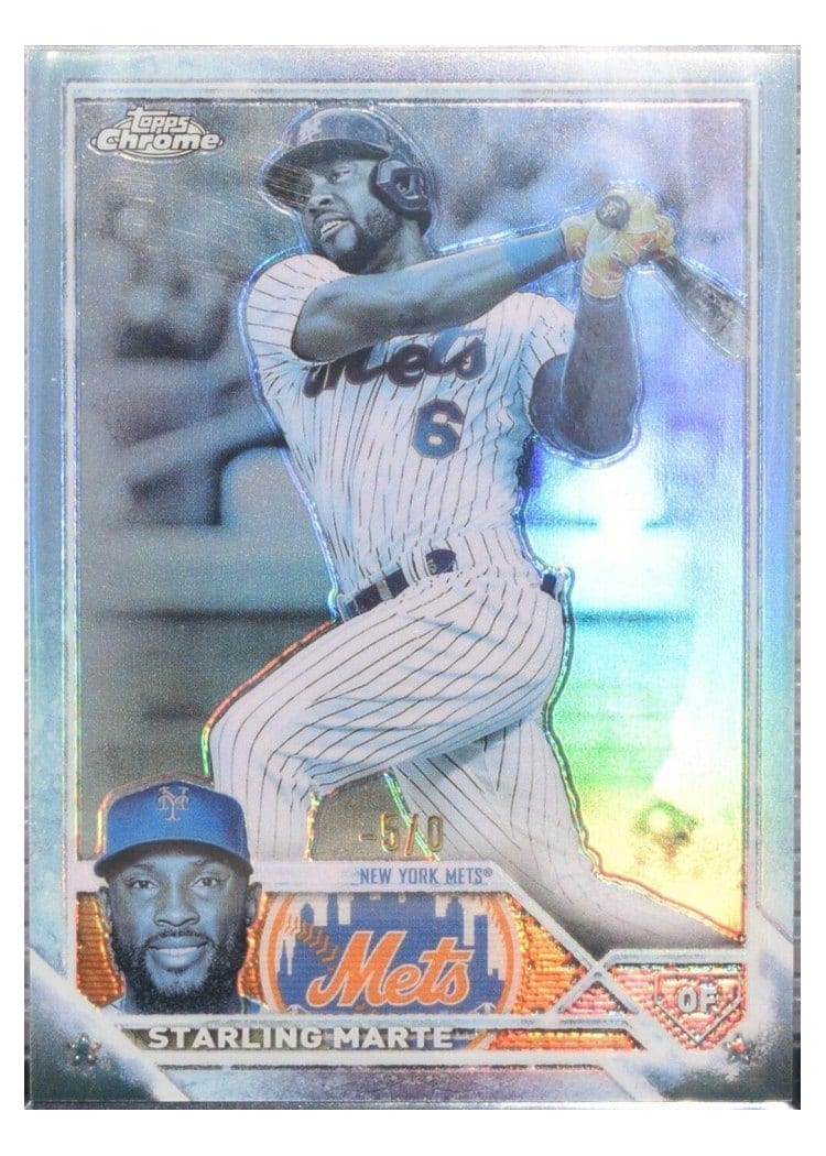 2023 Topps Chrome Base Set Starling Marte #19 card