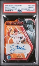 2025 Bowman Draft Bowman in Action Autographs Steele Hall #BIA-SH card