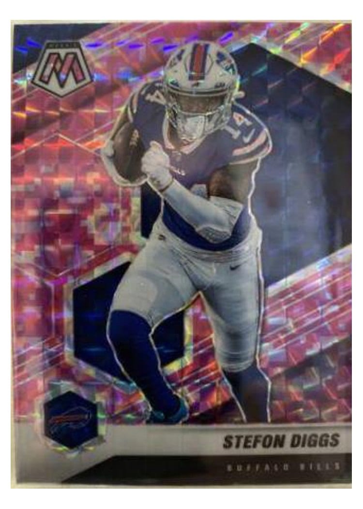 2021 Panini Mosaic Base Set Stefon Diggs Camo Pink Mosaic #29 card