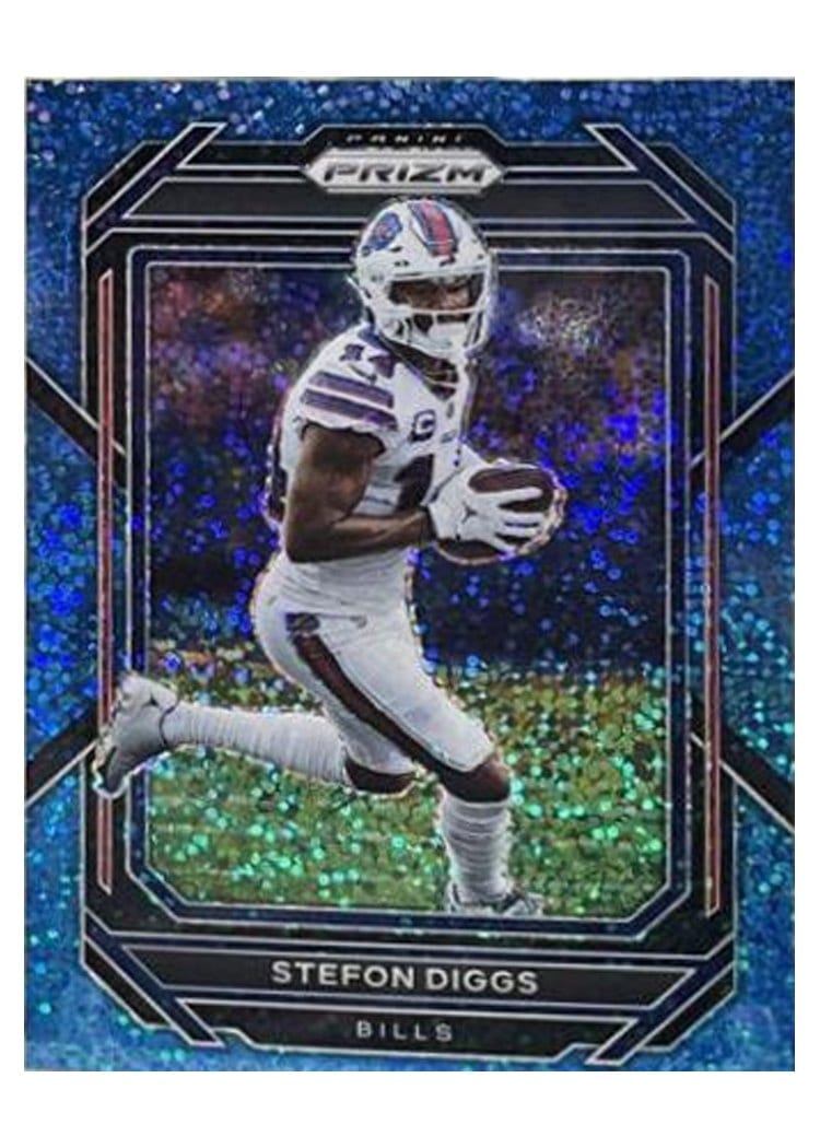 2022 Panini Prizm Base Set Stefon Diggs Blue Sparkle #31 card