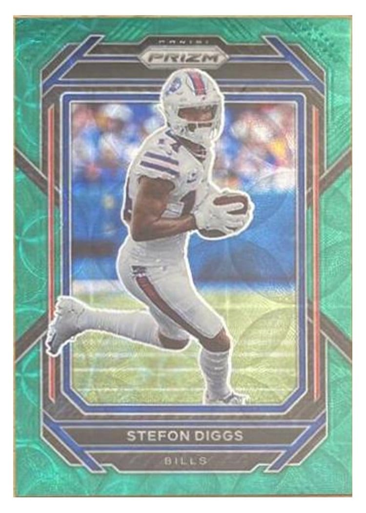 2022 Panini Prizm Base Set Stefon Diggs Green Scope #31 card